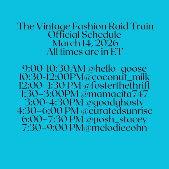 Like this post to Follow THE VINTAGE FASHION RAID TRAIN - Picture 2 of 3